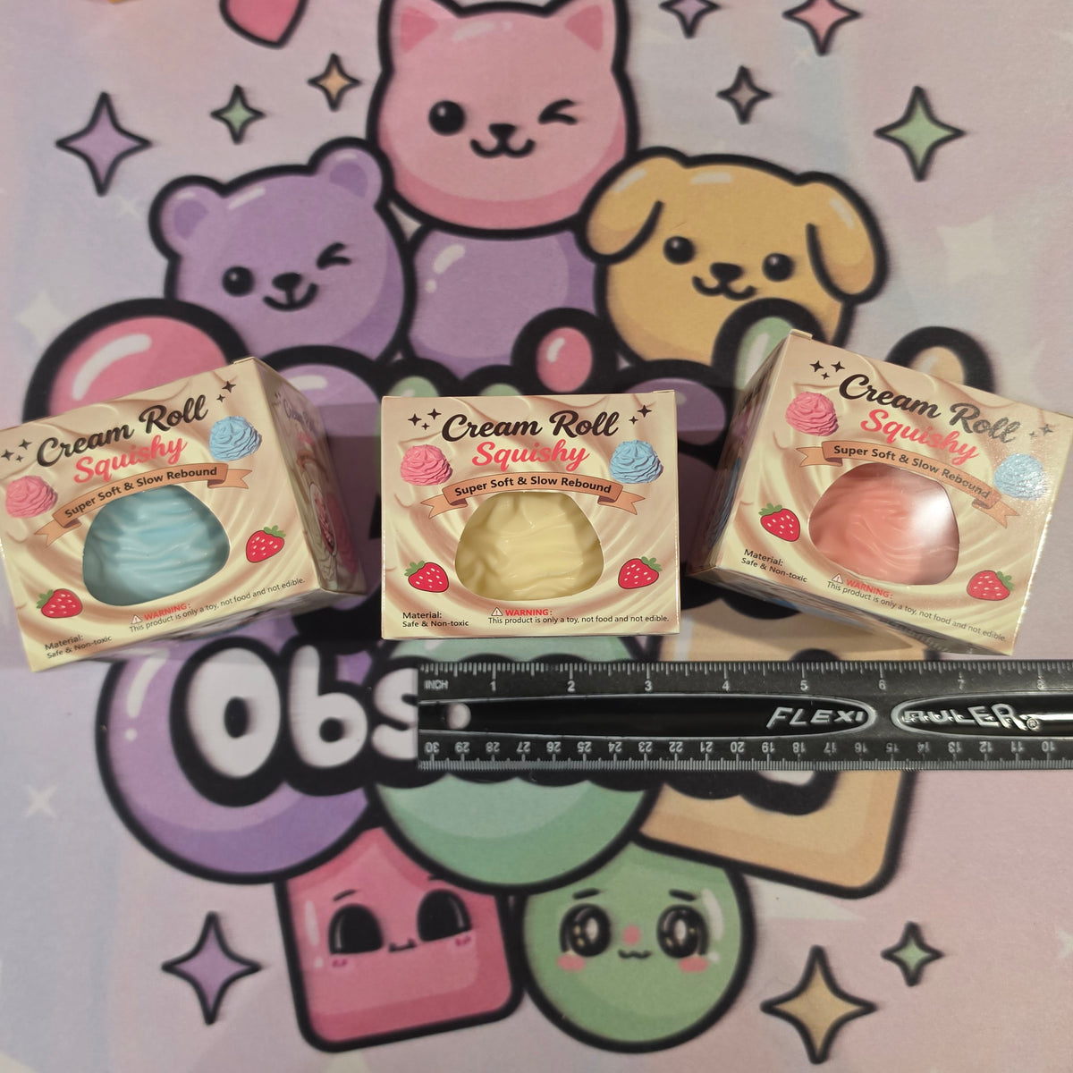 Crunchy Creamroll Squishy - 1pc (Pink)