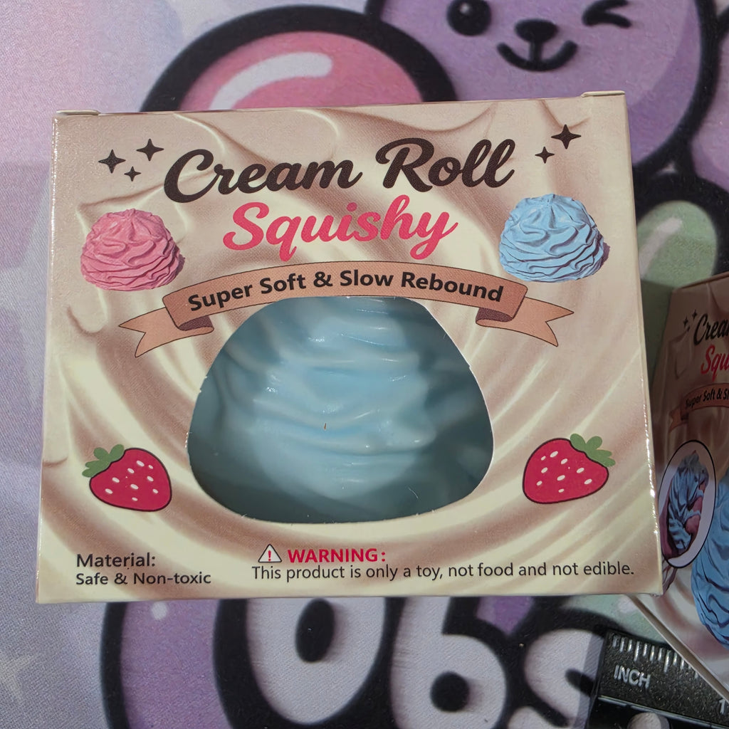 Crunchy Creamroll Squishy - 1pc (Blue)