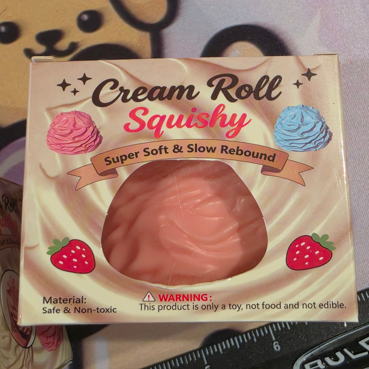 Crunchy Creamroll Squishy - 1pc (Pink)