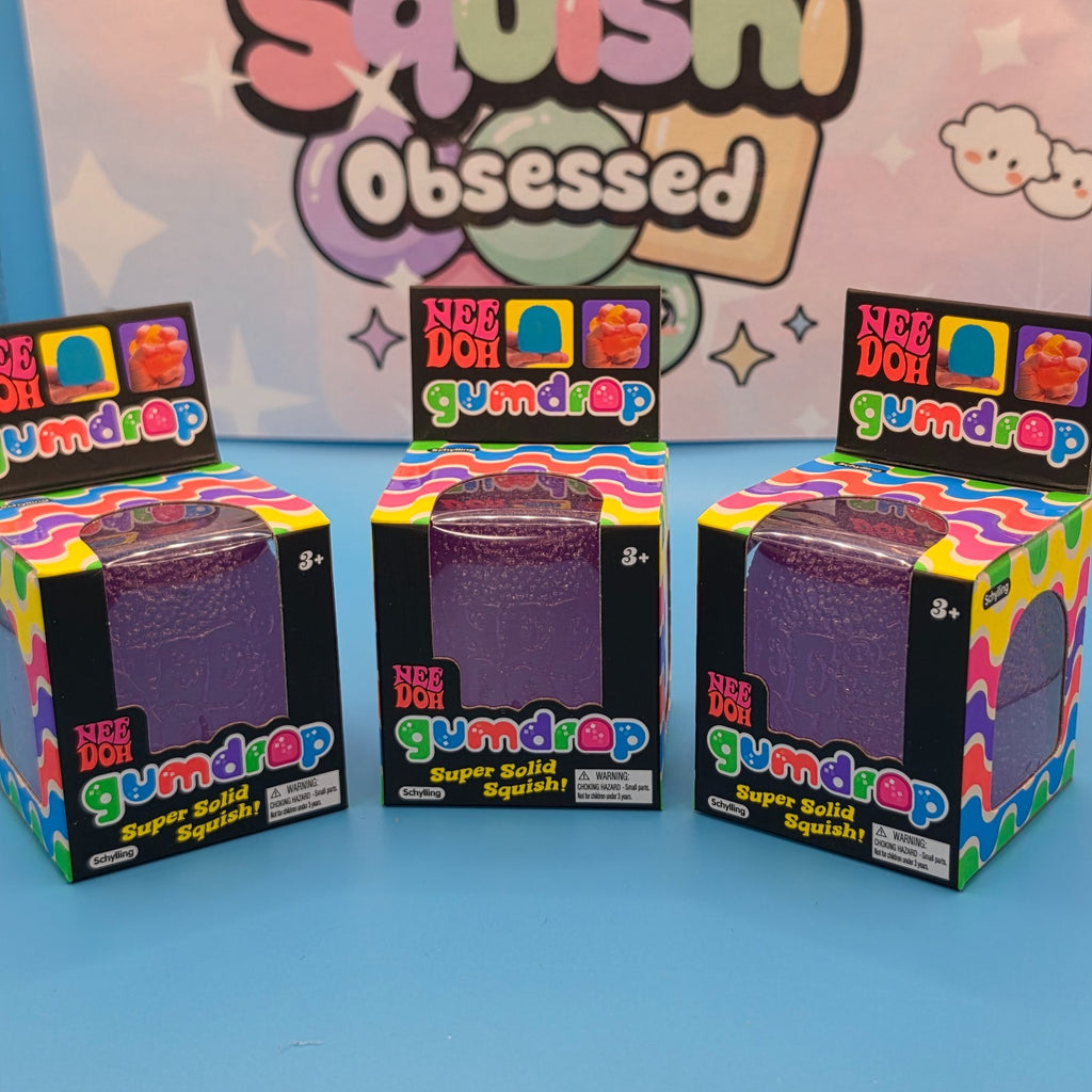 100% Authentic Schylling NeeDoh Gumdrop 2" Squishy Toy  1pc PURPLE 4