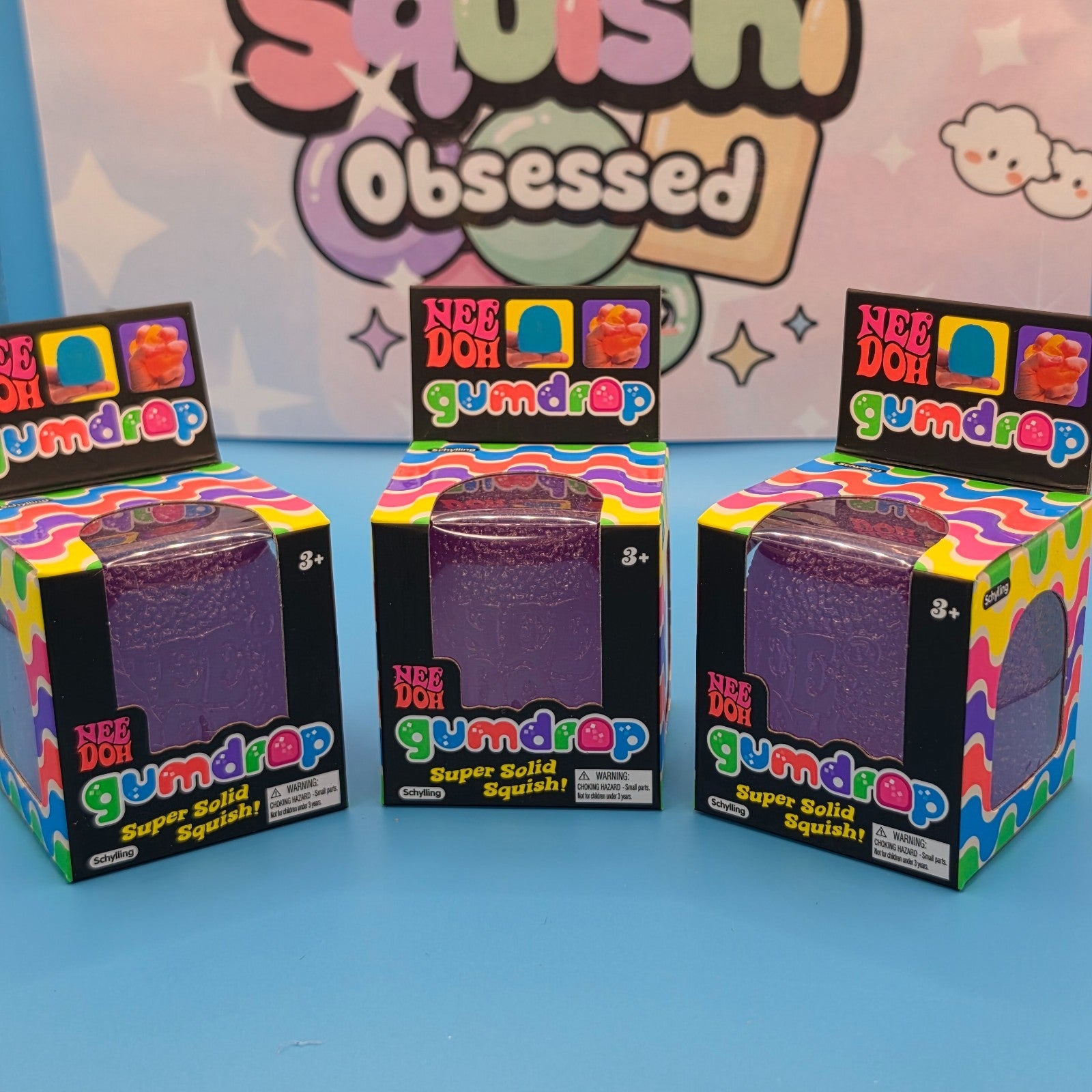 100% Authentic Schylling NeeDoh Gumdrop 2" Squishy Toy  1pc PURPLE 4