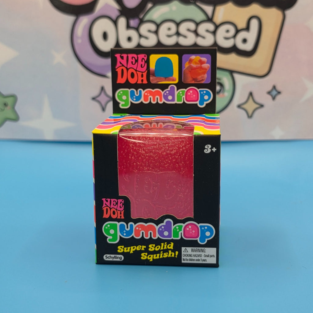 100% Authentic Schylling NeeDoh Gumdrop 2" Squishy Toy  1pc PINK1