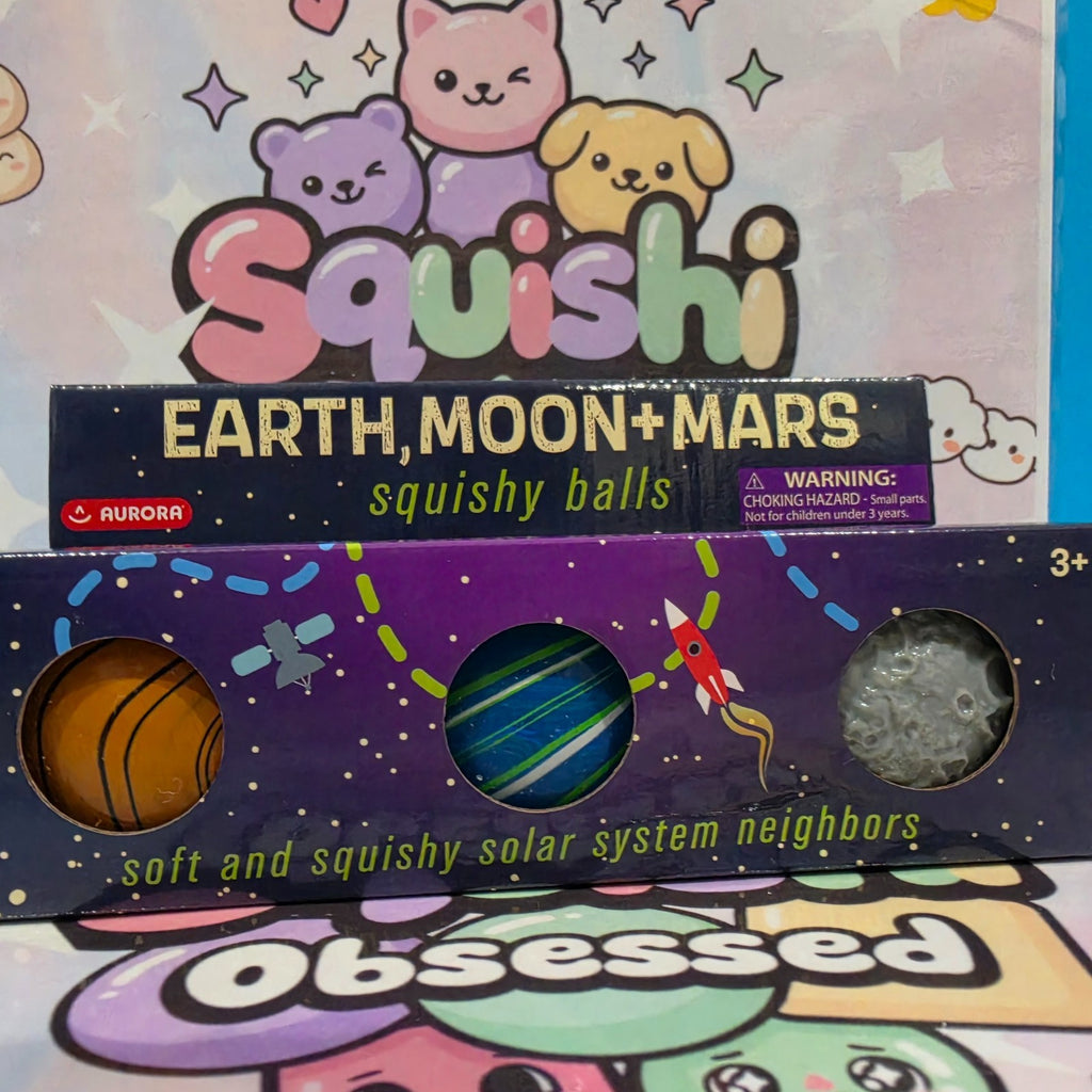 NEW SOLAR SYSTEM SQUISHY BALLS *Mars Earth Moon*3Pack ASMR Sensory Toy By AURORA0