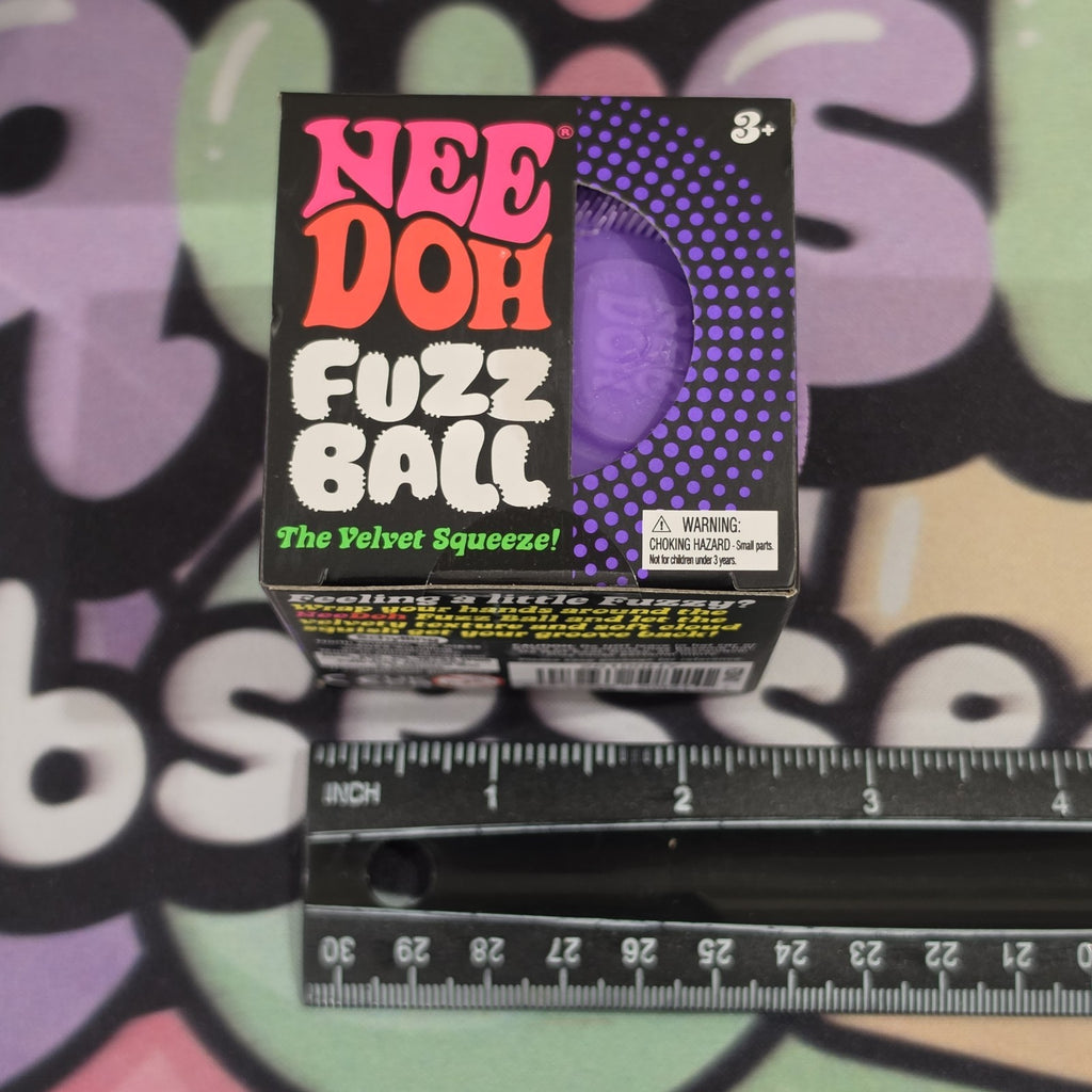 100% Authentic Schylling NeeDoh Fuzz Ball In Purple -The Velvet Squeeze Squishy4