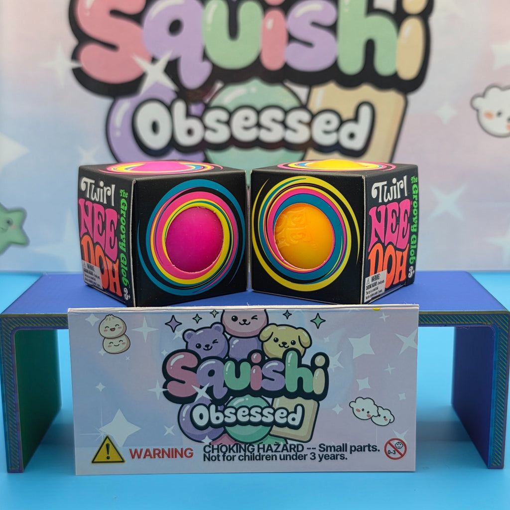 2 Pack Bundle 100% Authentic Schylling Needoh Teenie Twirl Groovy Globs   0