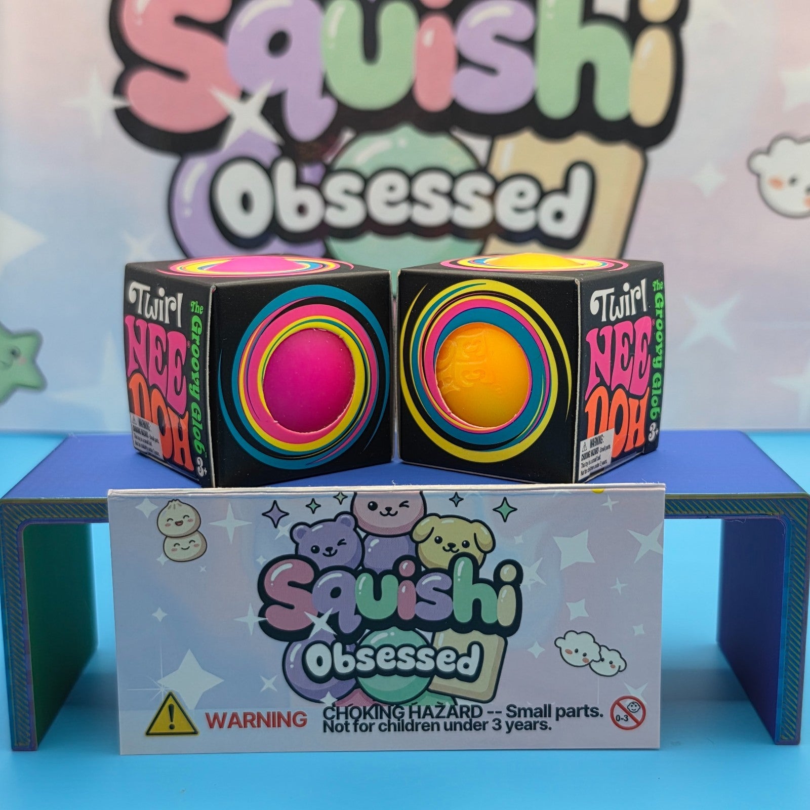 2 Pack Bundle 100% Authentic Schylling Needoh Teenie Twirl Groovy Globs   0