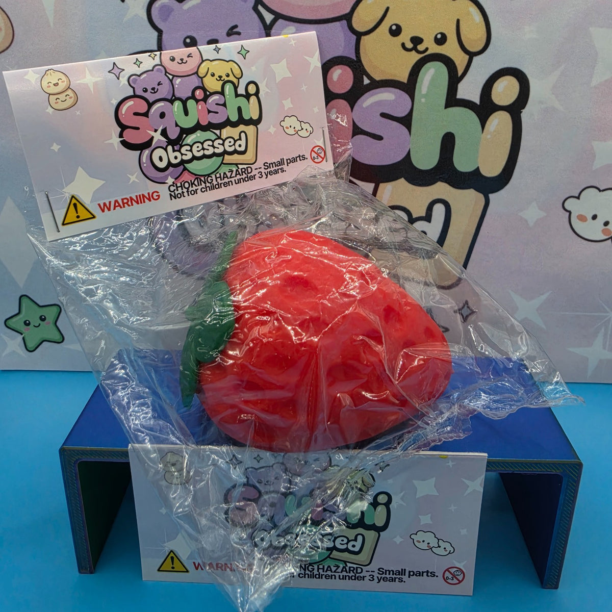   Strawberry Squishy *Cloud Dough Filled* 3 inches - fits in palm perfectly!0