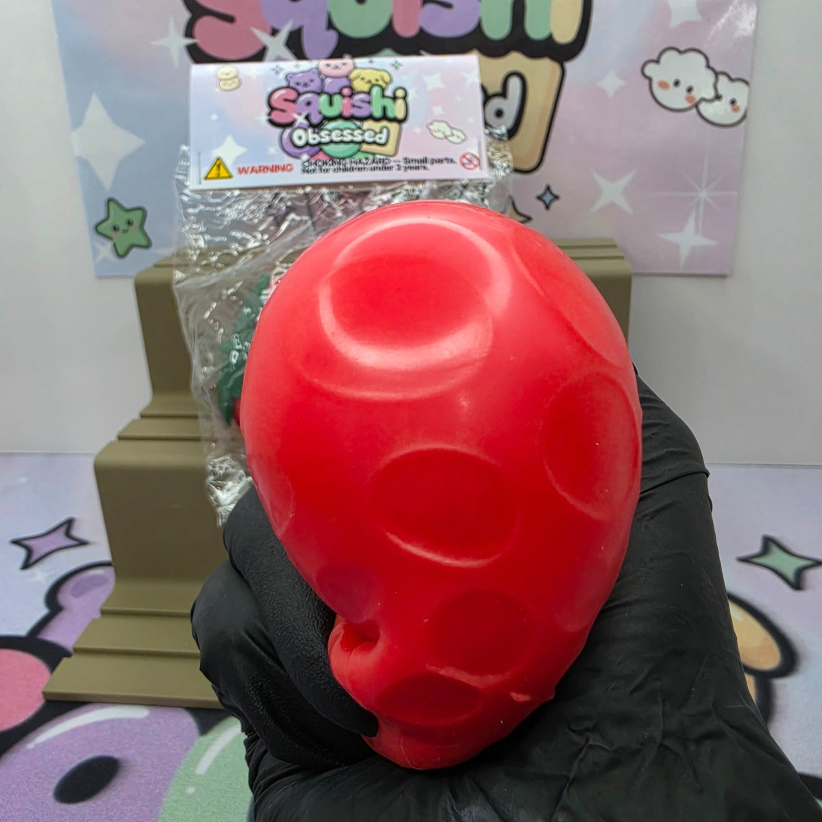   Strawberry Squishy *Cloud Dough Filled* 3 inches - fits in palm perfectly!3