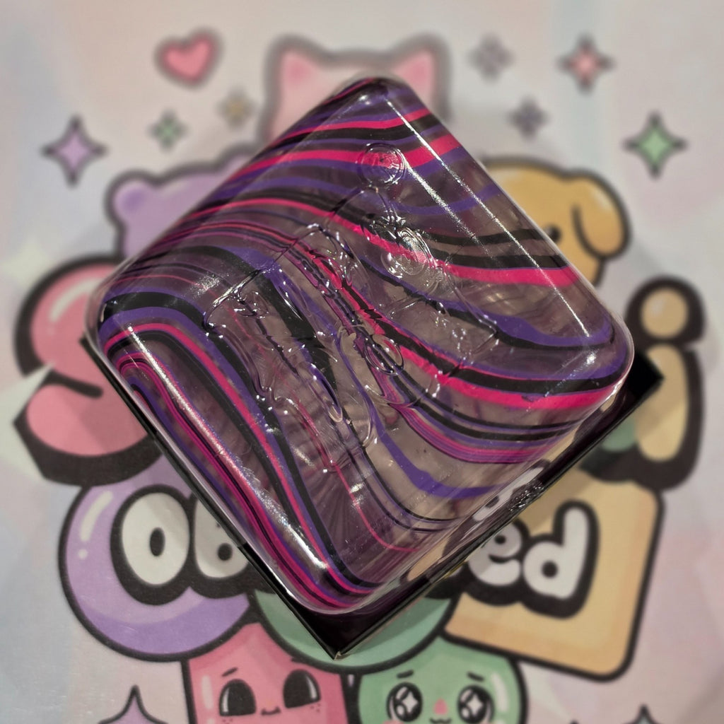 100% Authentic Schylling NeeDoh Nice Berg Swirl - Black/Pink/Purple 1pc5