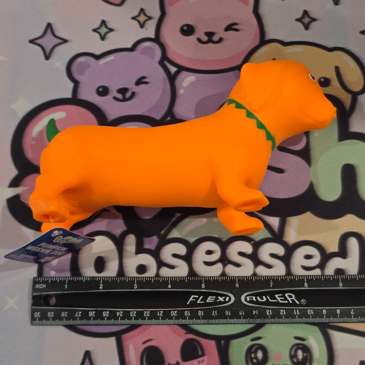 100% Authentic Halloween Toymendous Pumpkin Weenie Dog Squishy Cotton Fill - 1pc6