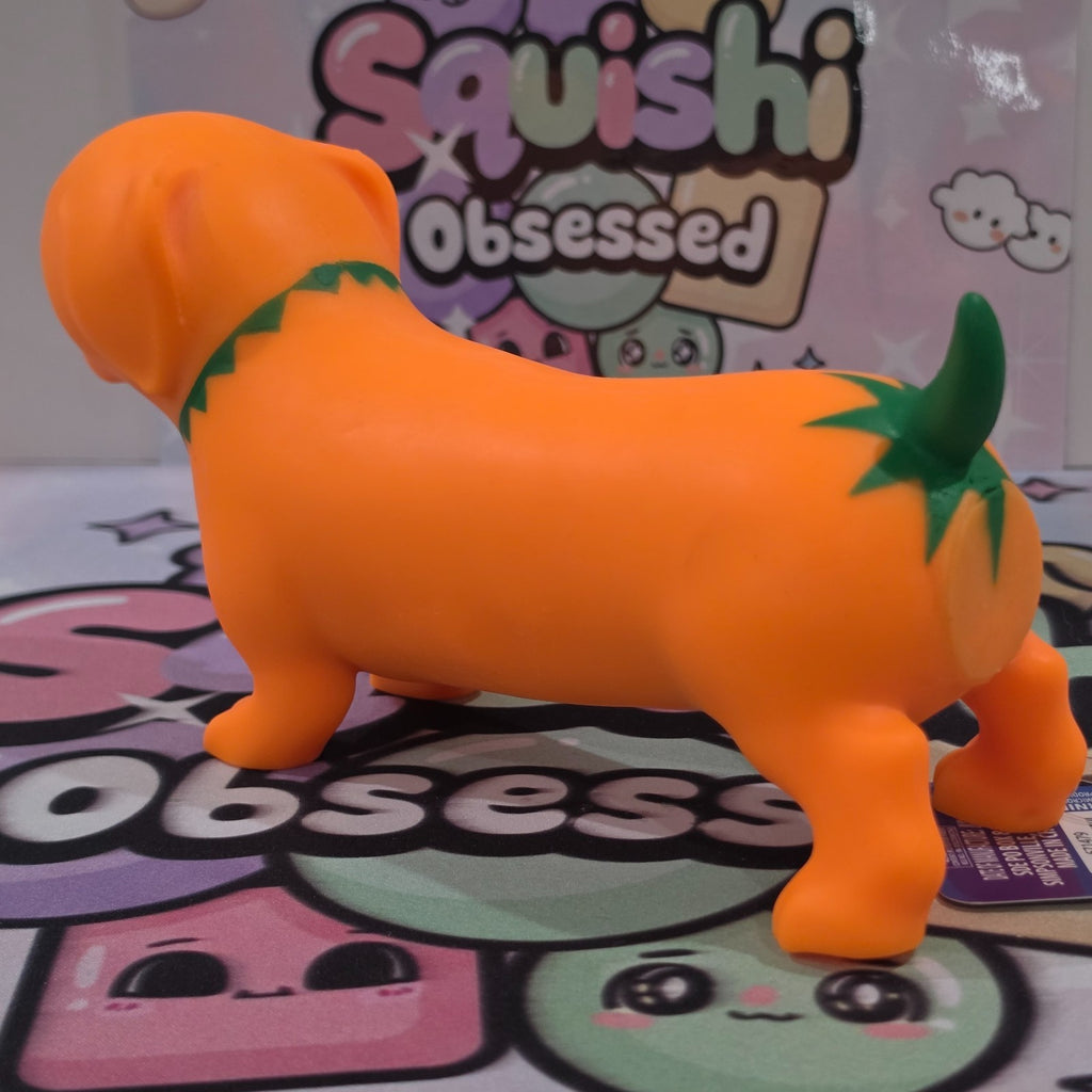 100% Authentic Halloween Toymendous Pumpkin Weenie Dog Squishy Cotton Fill - 1pc3