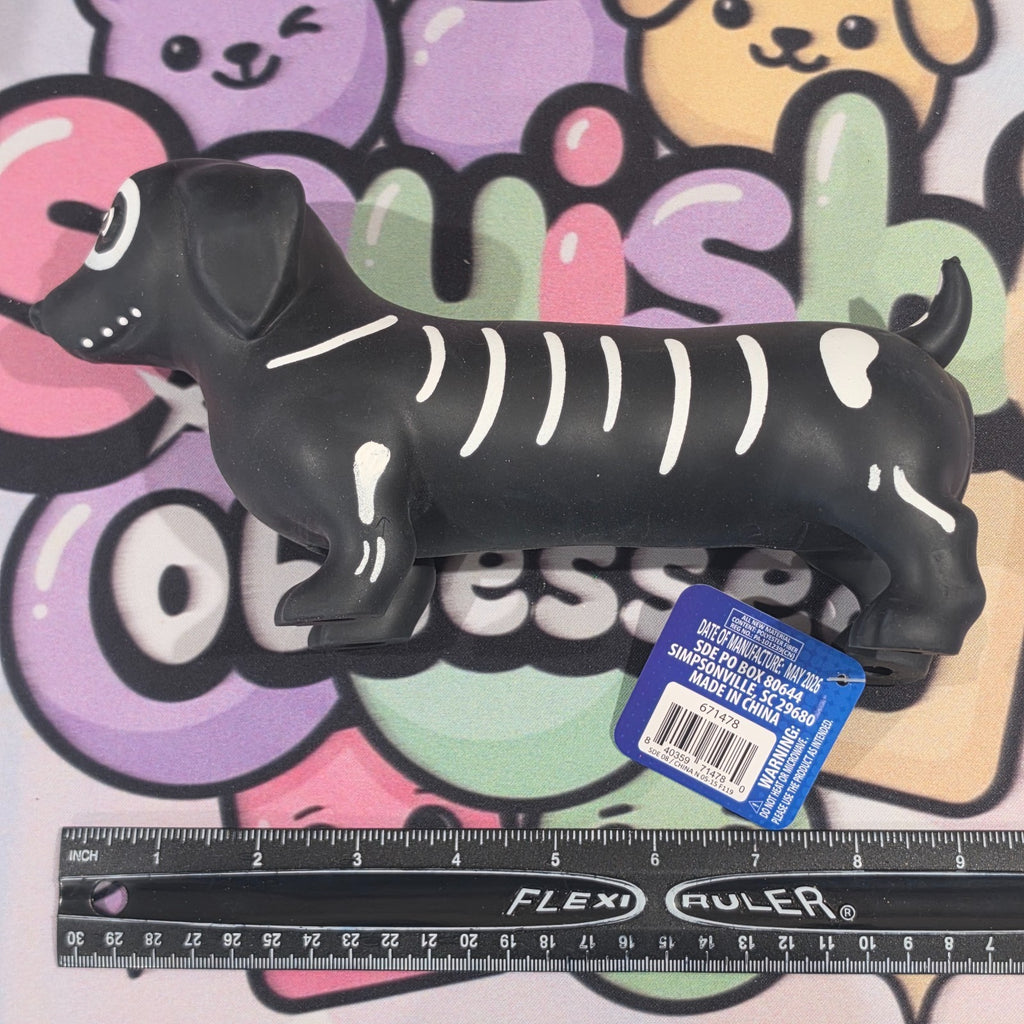 100% Authentic Halloween Toymendous Skeleton Weenie Dog Squishy Cotton Fill 1pc3