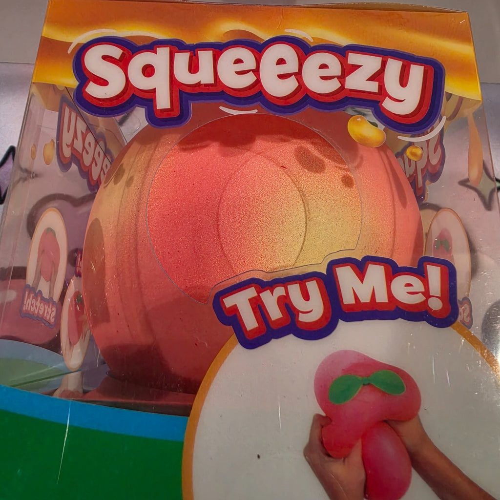 100% Authentic Sunny Days Squeeezy Peach Squishy Toy Sensory Stress Relief  2