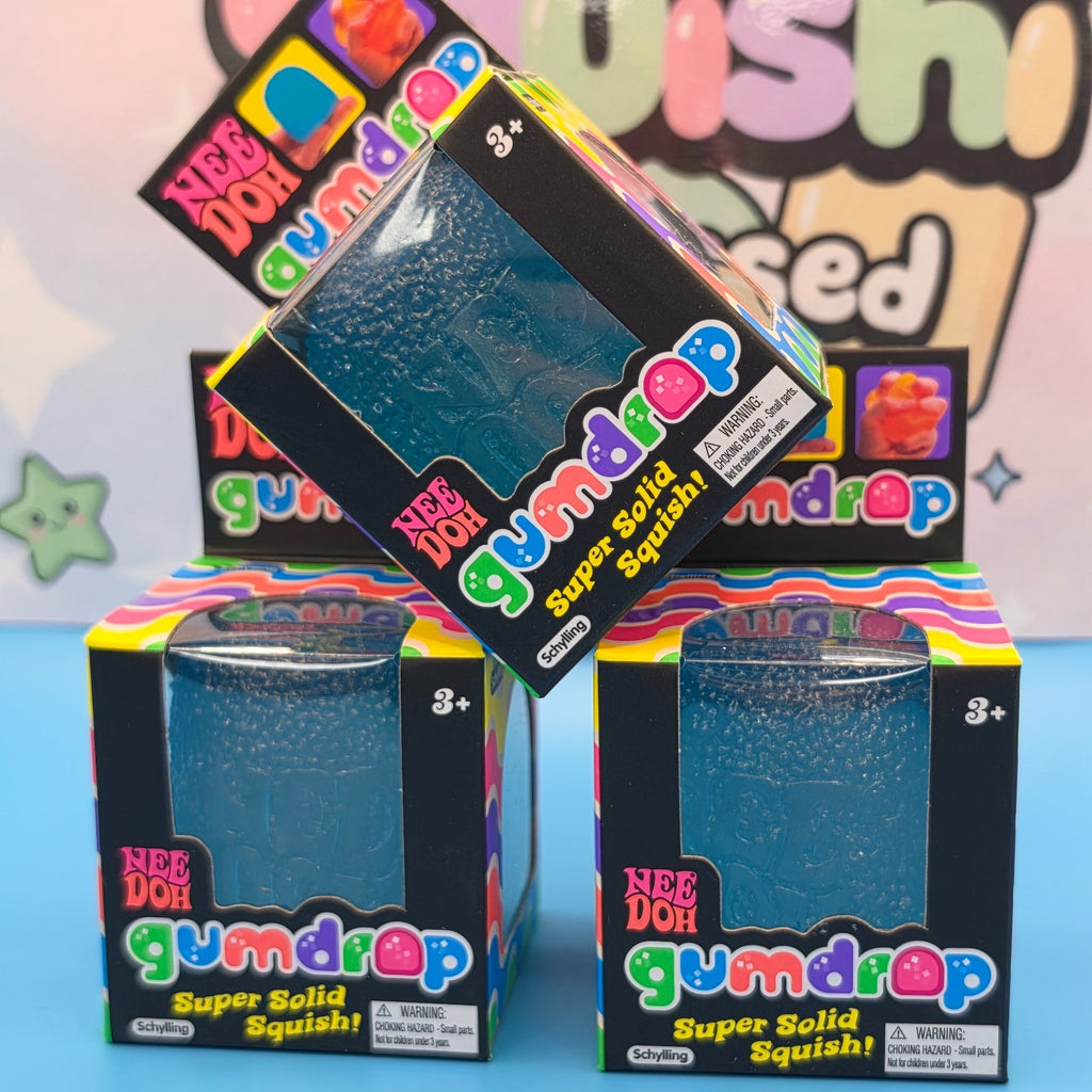 100% Authentic Schylling NeeDoh Gumdrop 2" Squishy Toy  1pc BLUE1