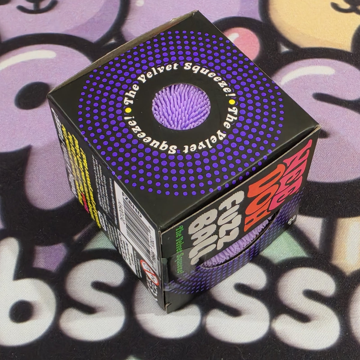 100% Authentic Schylling NeeDoh Fuzz Ball In Purple -The Velvet Squeeze Squishy1