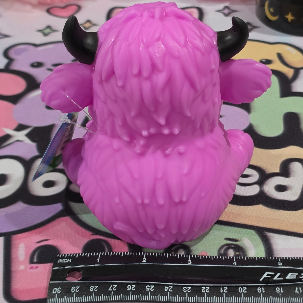 Toymendous Squeeezy Purple Highland Cow Soft Squeeze Fluffy Calf Squishy 1pc  2