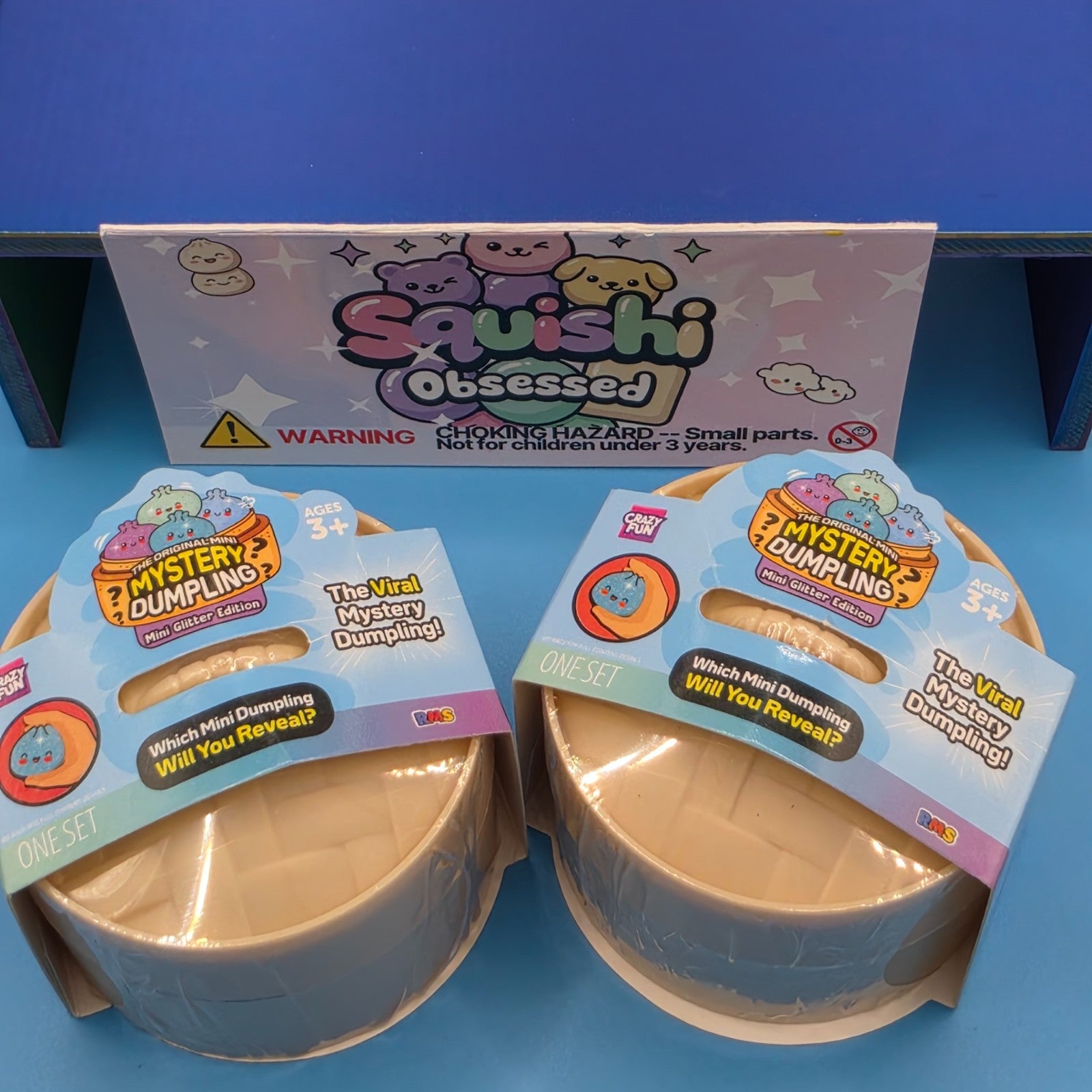 2pc Bundle RMS Crazy Fun Mystery Mini Dumpling Glitter Edition Viral Squishy Toy4