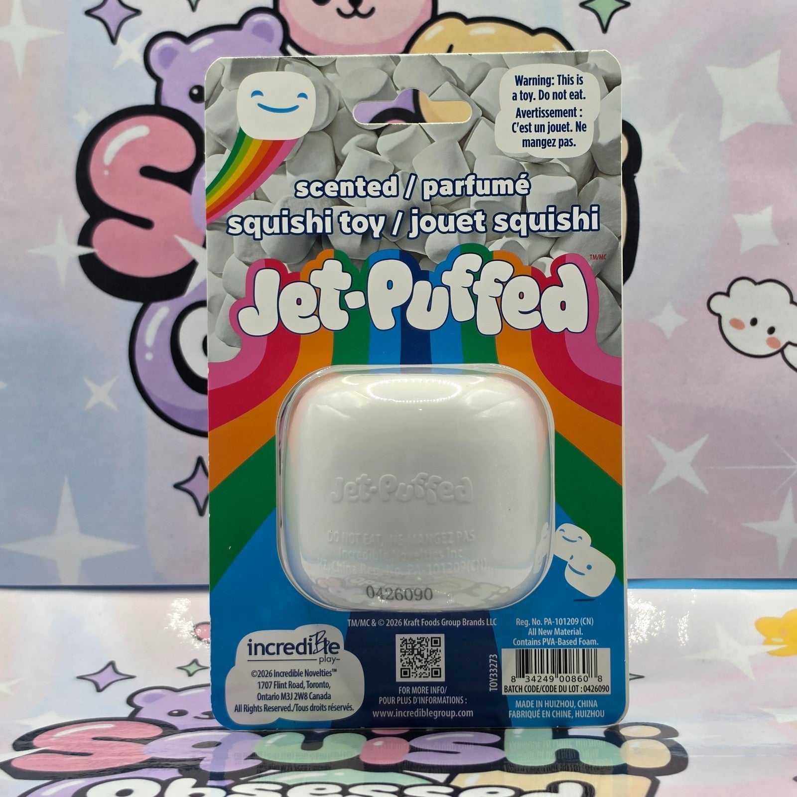 100% AUTHENTIC Jet-Puffed Scented Marshmallow Squishy Toy *1pc*1