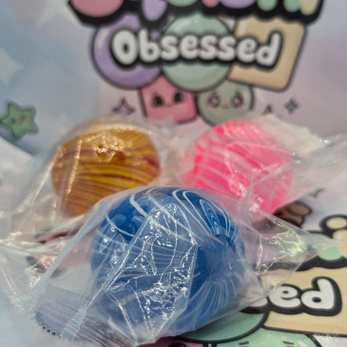 100% Authentic Playside Creations 3 Pack Marble Swirl Squishy Balls - Gel Filled1