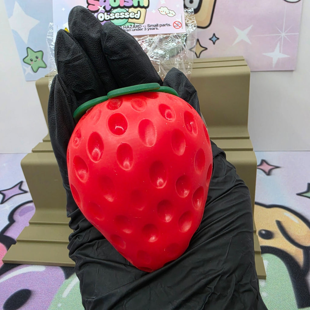  Strawberry Squishy *Cloud Dough Filled* 3 inches - fits in palm perfectly!2