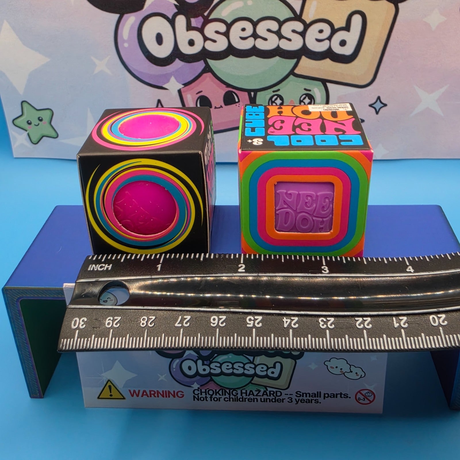 2Pack Bundle 100% Authentic Schylling Needoh Teenie Twirl Groovy Glob &Cool Cube1