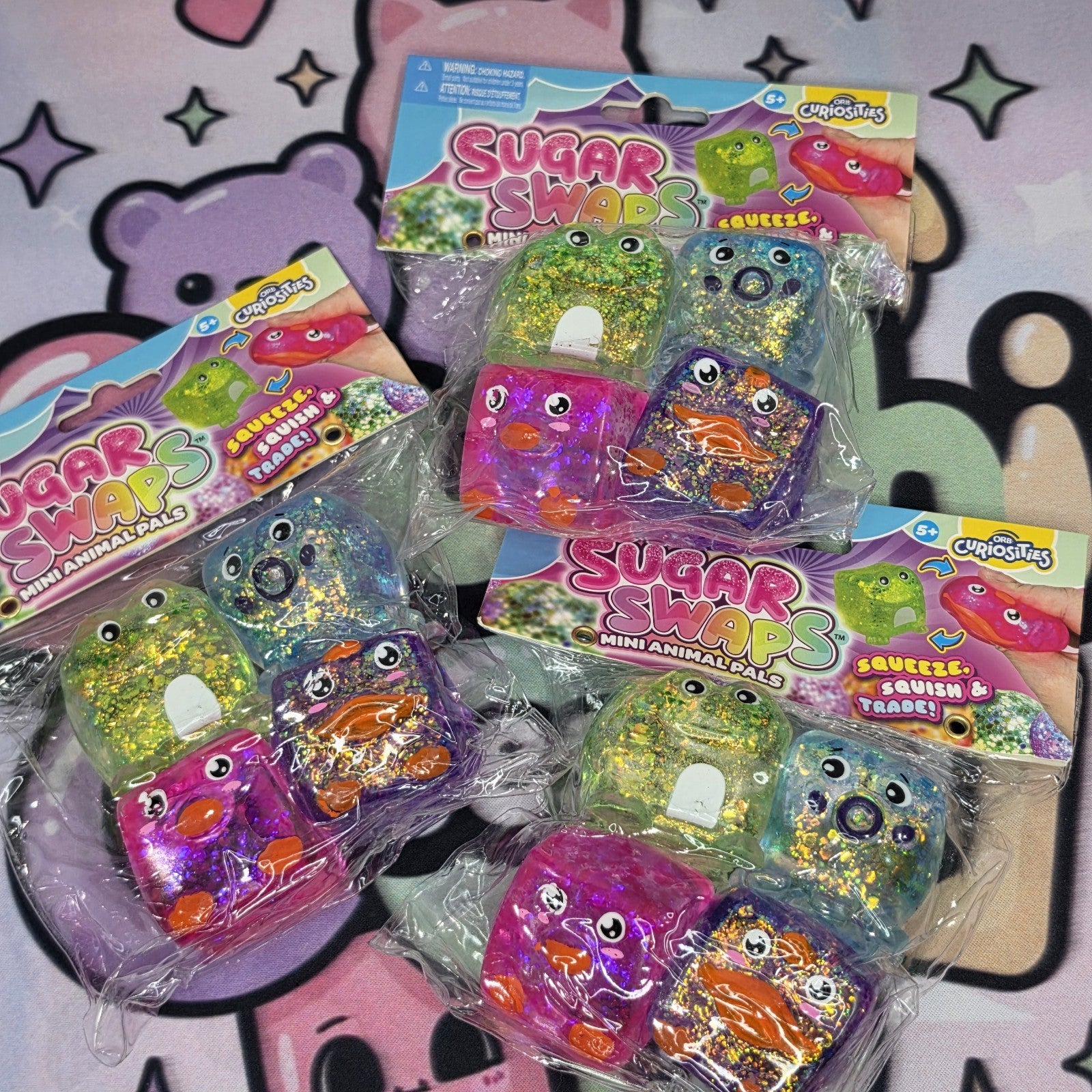 100% Authentic ORB Curiosities Sugar Swaps GLITTER MINI ANIMAL PALS *4pcs/pack*5