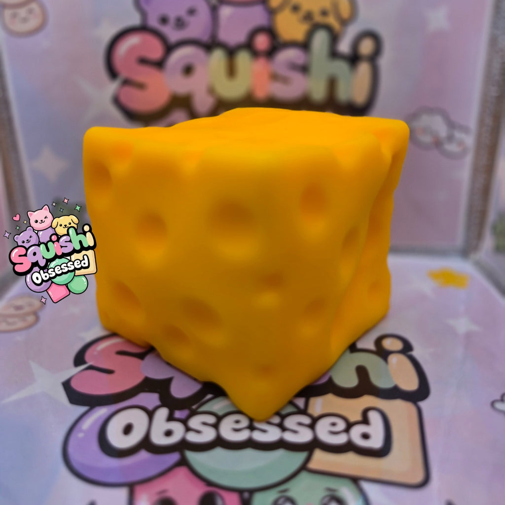 TIKTOK VIRAL  Squishi Obsessed LARGE SQUISHY CHEESE BLOCK TOY *4 in* BRAND NEW2