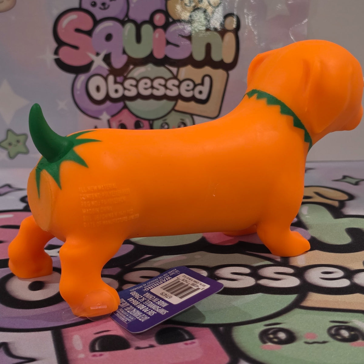 100% Authentic Halloween Toymendous Pumpkin Weenie Dog Squishy Cotton Fill - 1pc4