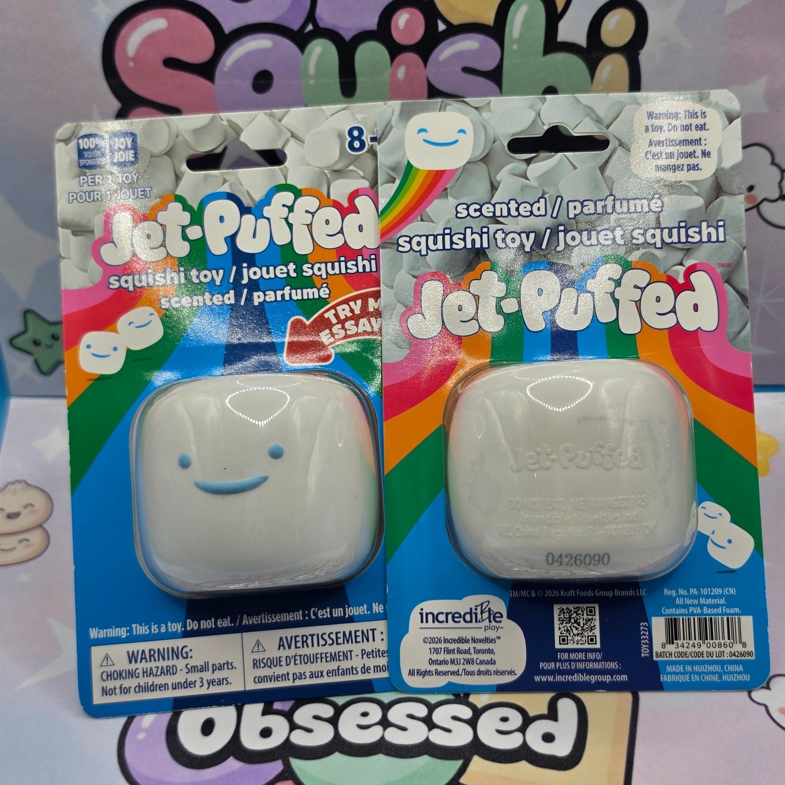 100% AUTHENTIC Jet-Puffed Scented Marshmallow Squishy Toy *1pc*3