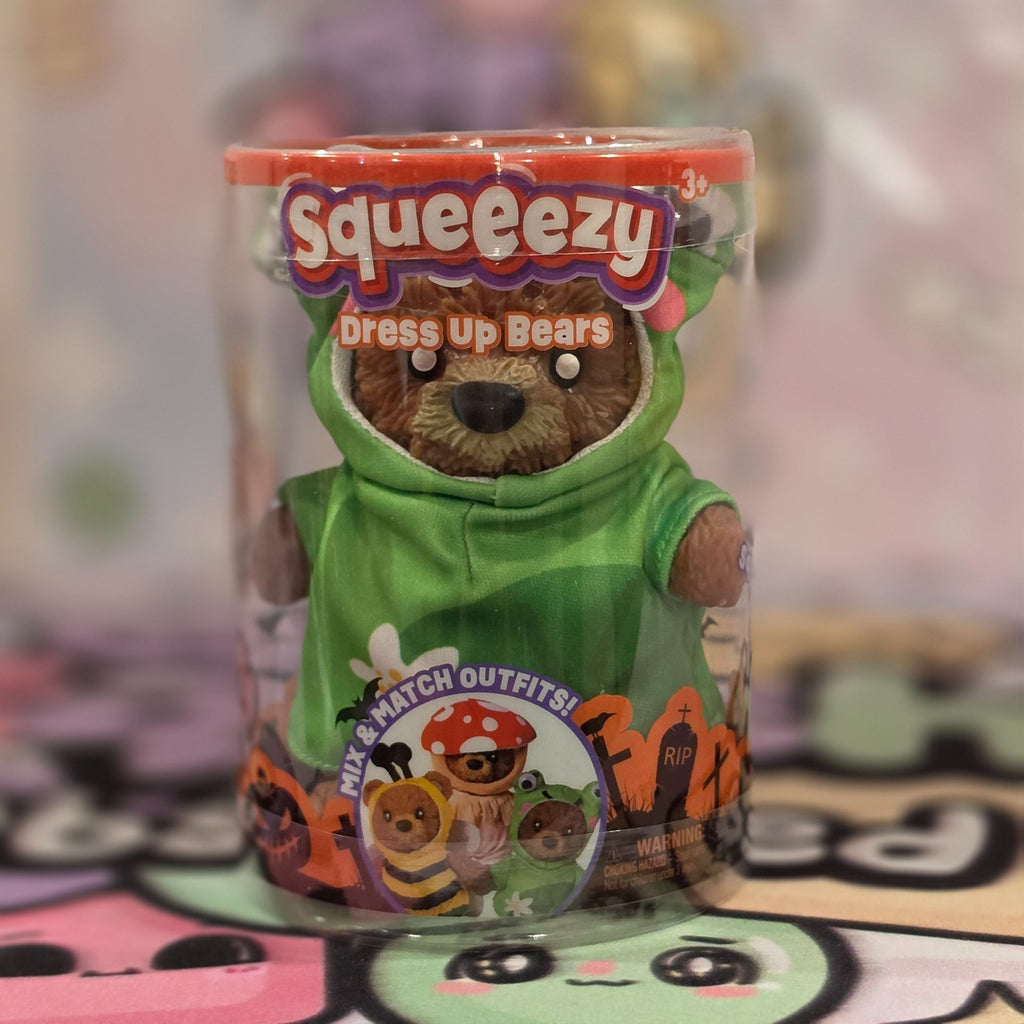 100% Authentic Squeeezy Dress Up Bears Green Frog Costume Squishy - 1 pc9