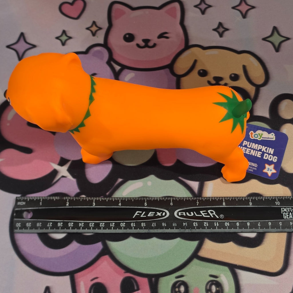 100% Authentic Halloween Toymendous Pumpkin Weenie Dog Squishy Cotton Fill - 1pc8