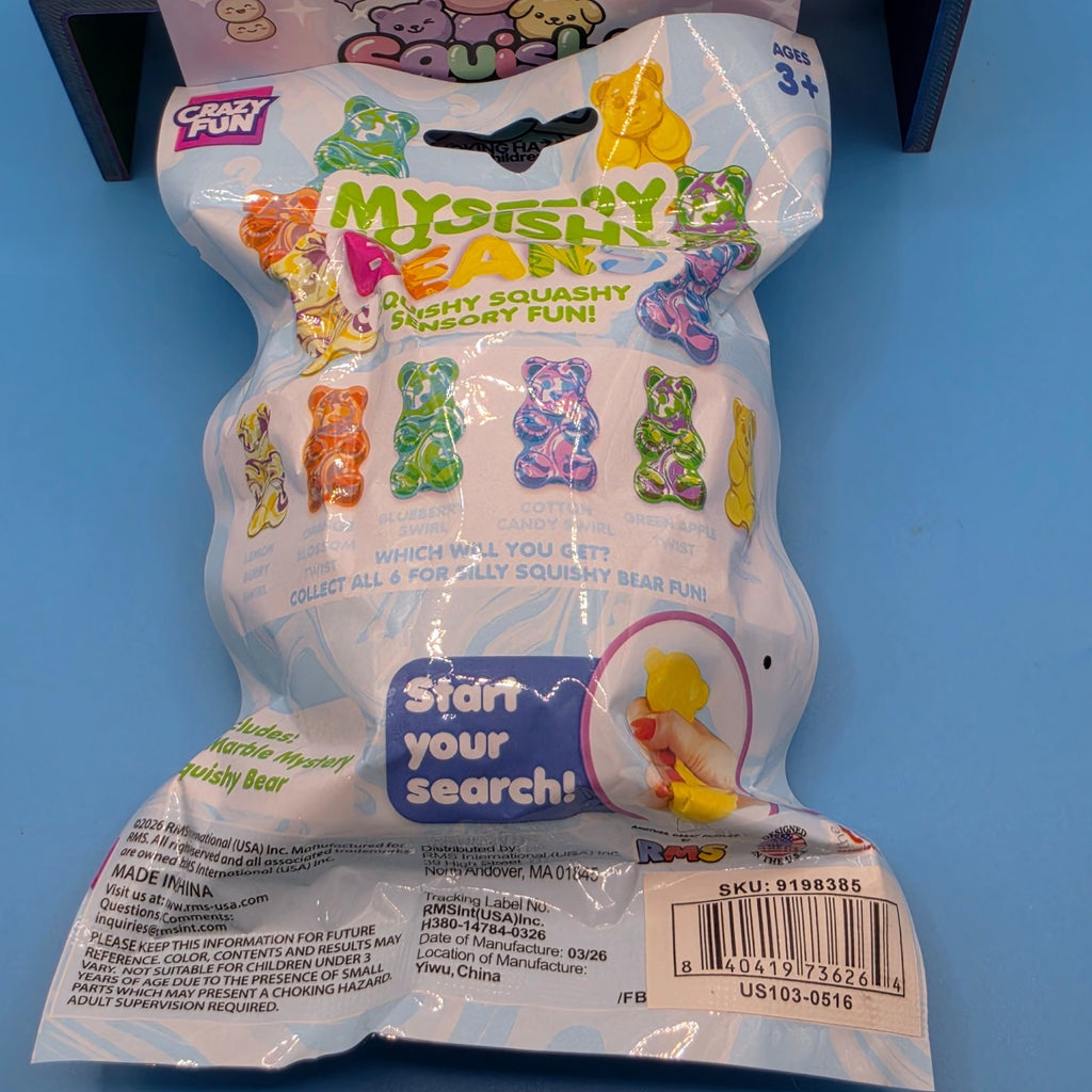 RMS Squishy 3 Pc Bundle: 2 Mini Glitter Dumplings + Mystery Squishy Bear Series4