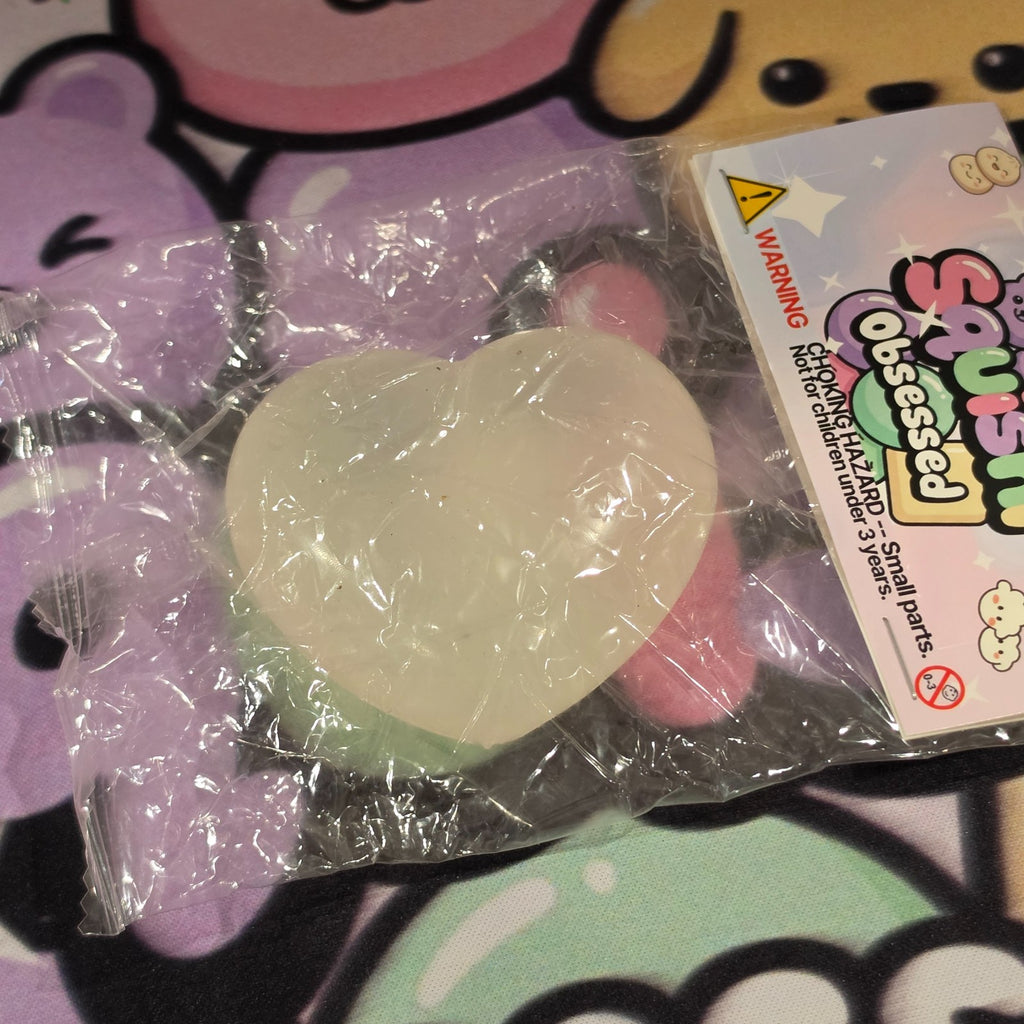 3pc Glitter Hearts Squishy BUNDLE Gel Glitter Filled6