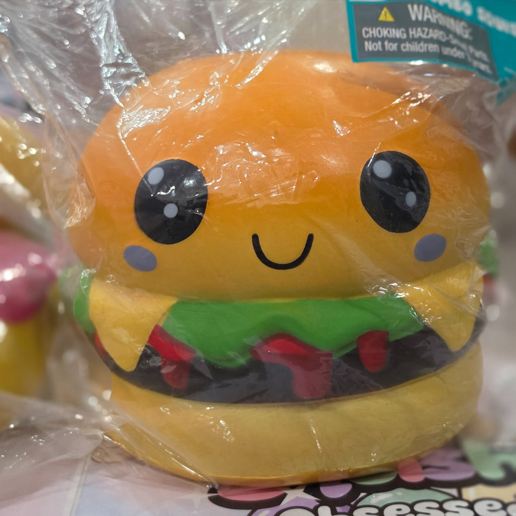 Jumbo XL Cheeseburger Foam Squishy  7" Giant Food ASMR Sensory Toy 3