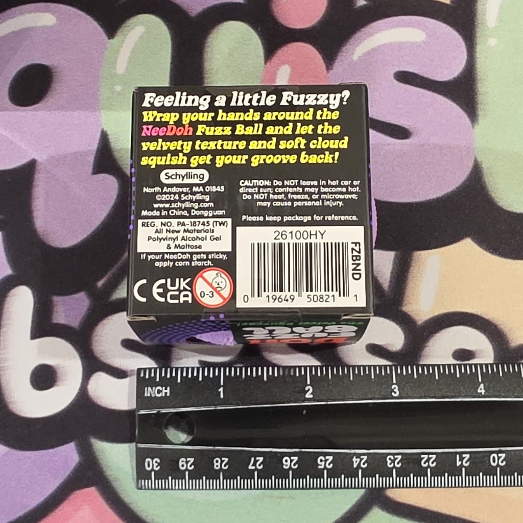100% Authentic Schylling NeeDoh Fuzz Ball In Purple -The Velvet Squeeze Squishy2