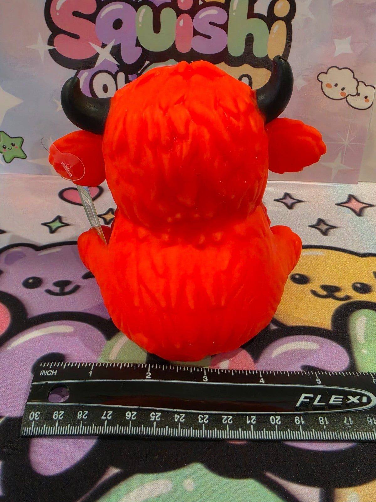 100% Authentic Sunny Days Squeeezy Highland Cow Cloud Dough Squishy Toy*RED*1pc3