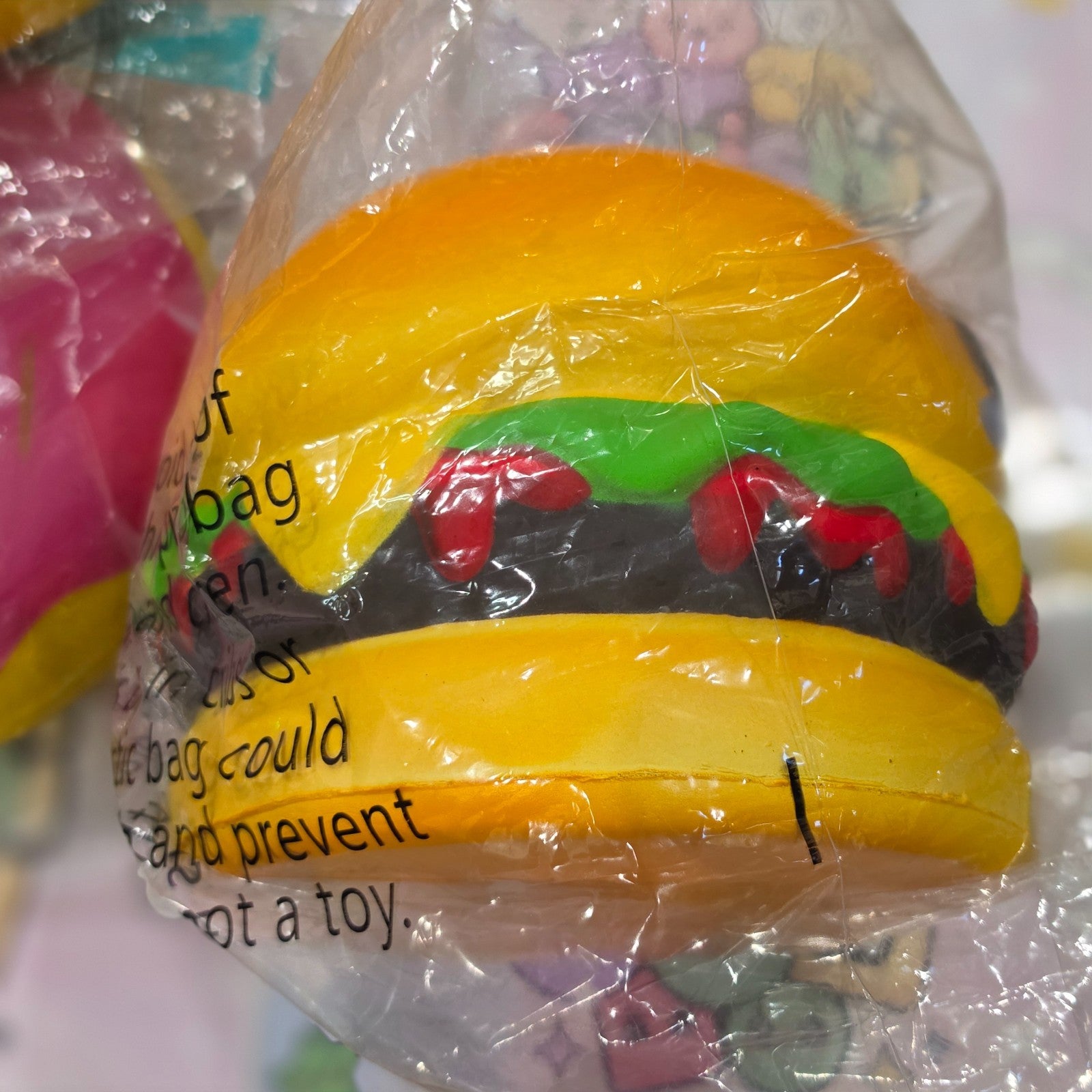 Jumbo XL Cheeseburger Foam Squishy  7" Giant Food ASMR Sensory Toy 2