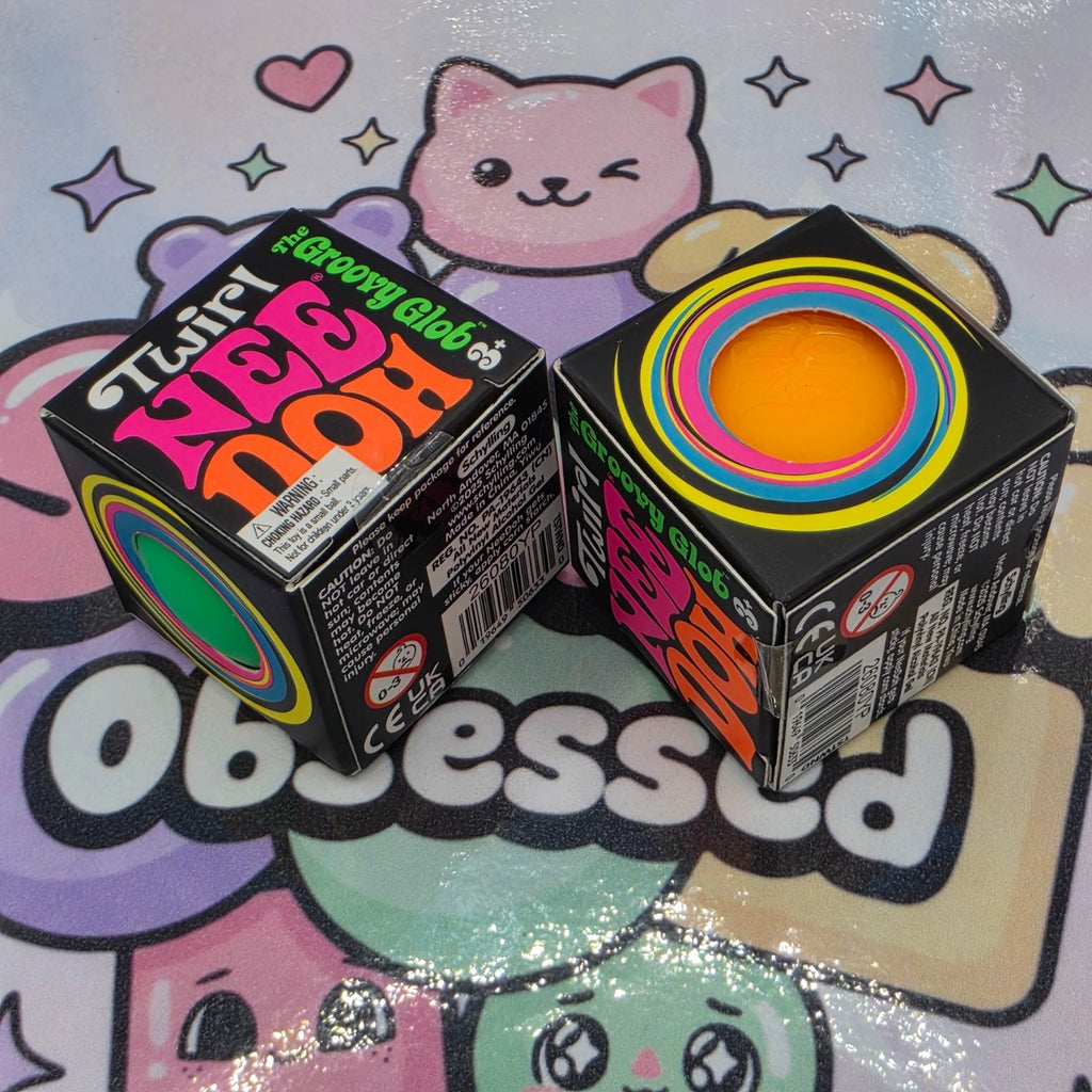   100% Authentic Schylling Needoh Teenie Twirl Groovy Glob Squishy 2Pack Bundle2