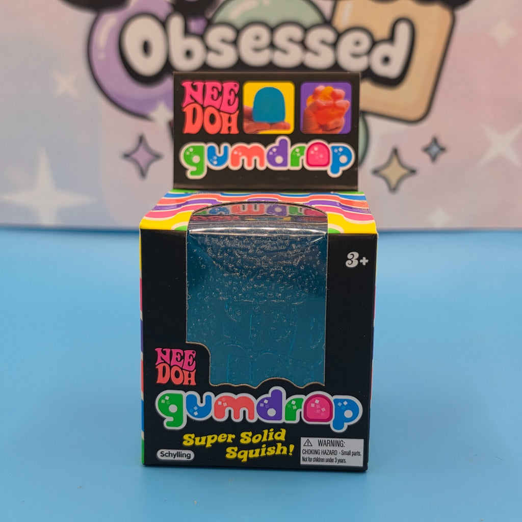100% Authentic Schylling NeeDoh Gumdrop 2" Squishy Toy  1pc BLUE0