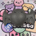 100% Authentic Toymendous Halloween Gel Filled Squishy Bat - Black Glitter 1pc 0