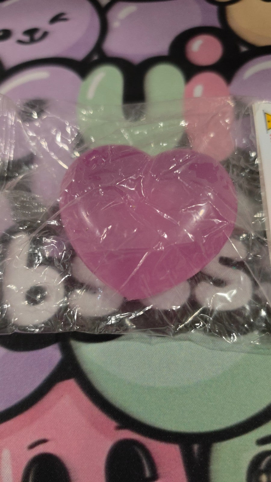 3pc Glitter Hearts Squishy BUNDLE Gel Glitter Filled9