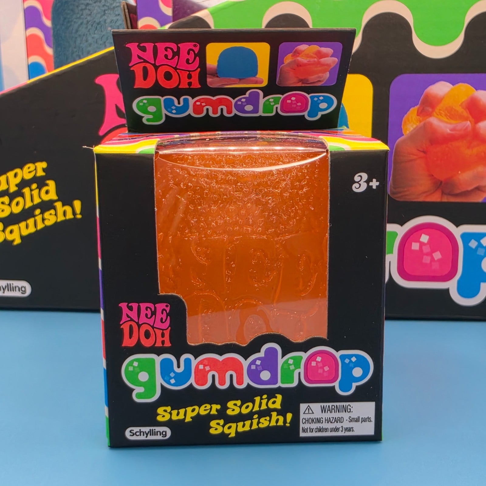 100% Authentic Schylling NeeDoh Gumdrop 2" Squishy Toy  1pc ORANGE 0
