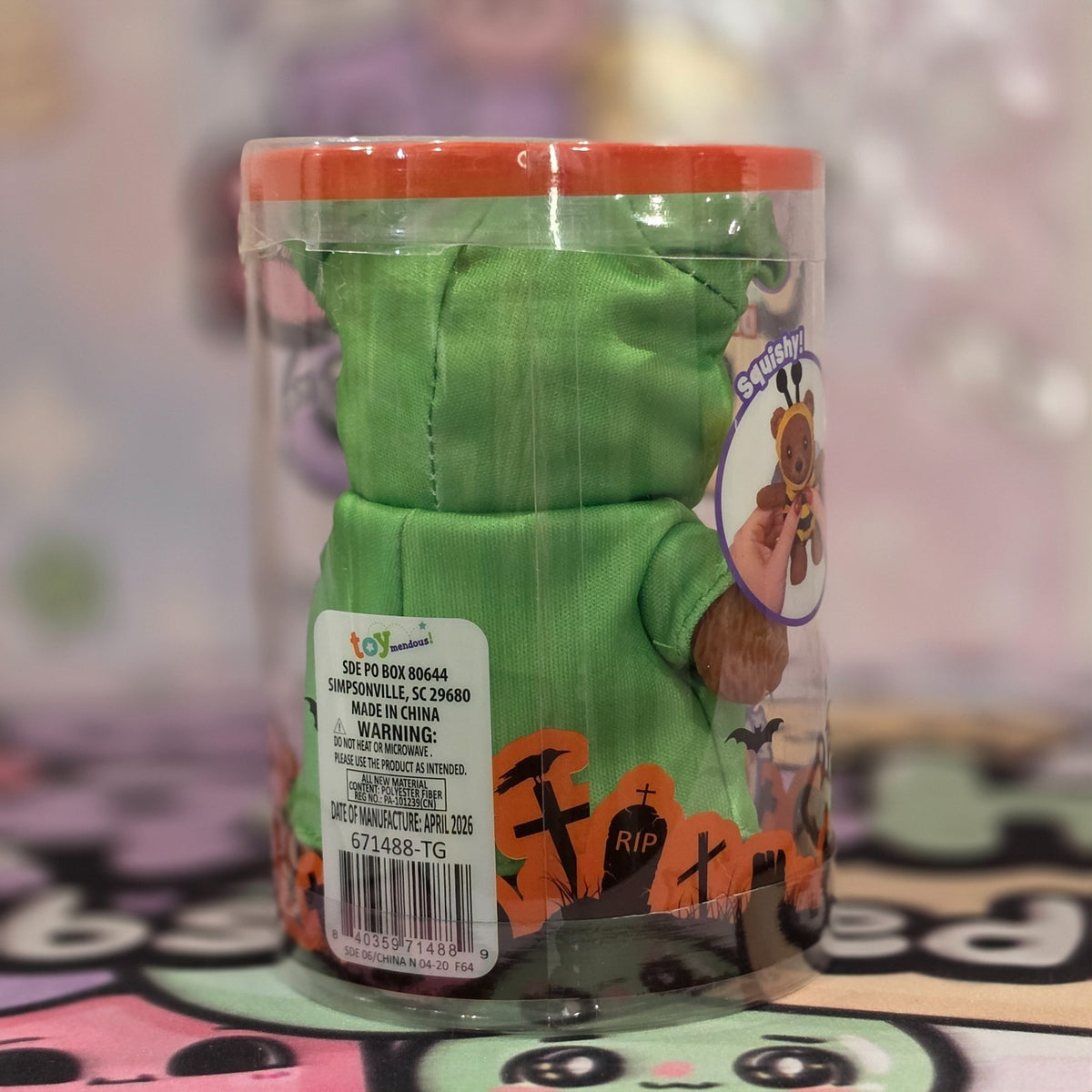 100% Authentic Squeeezy Dress Up Bears Green Frog Costume Squishy - 1 pc7