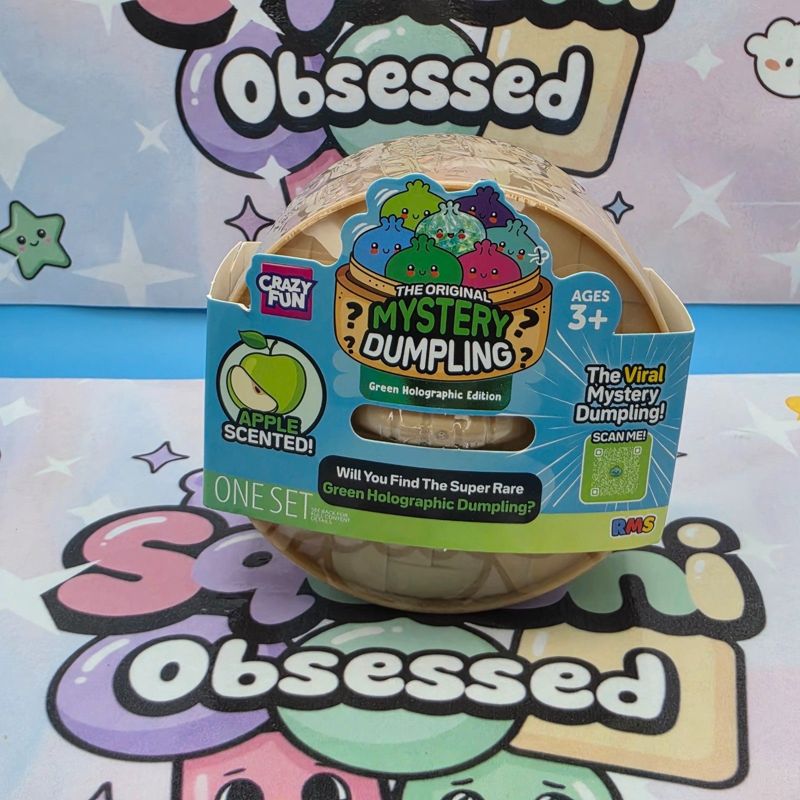 RMS Crazy Fun Mystery Dumpling Squishy Apple Scented Green Holographic Special0