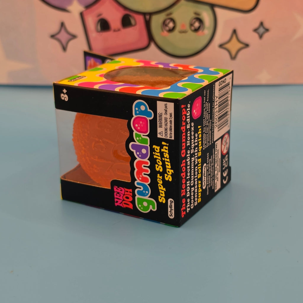 100% Authentic Schylling NeeDoh Gumdrop 2" Squishy Toy  1pc ORANGE 3