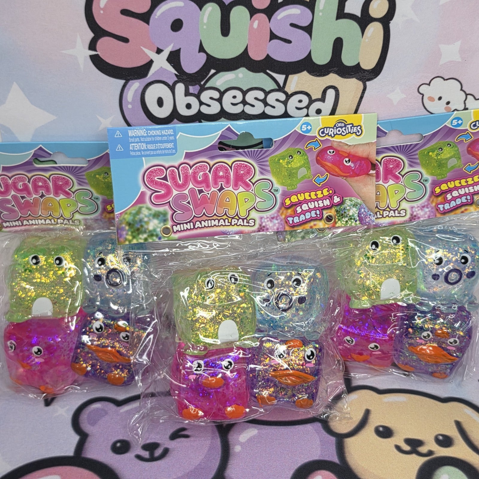 100% Authentic ORB Curiosities Sugar Swaps GLITTER MINI ANIMAL PALS *4pcs/pack*6
