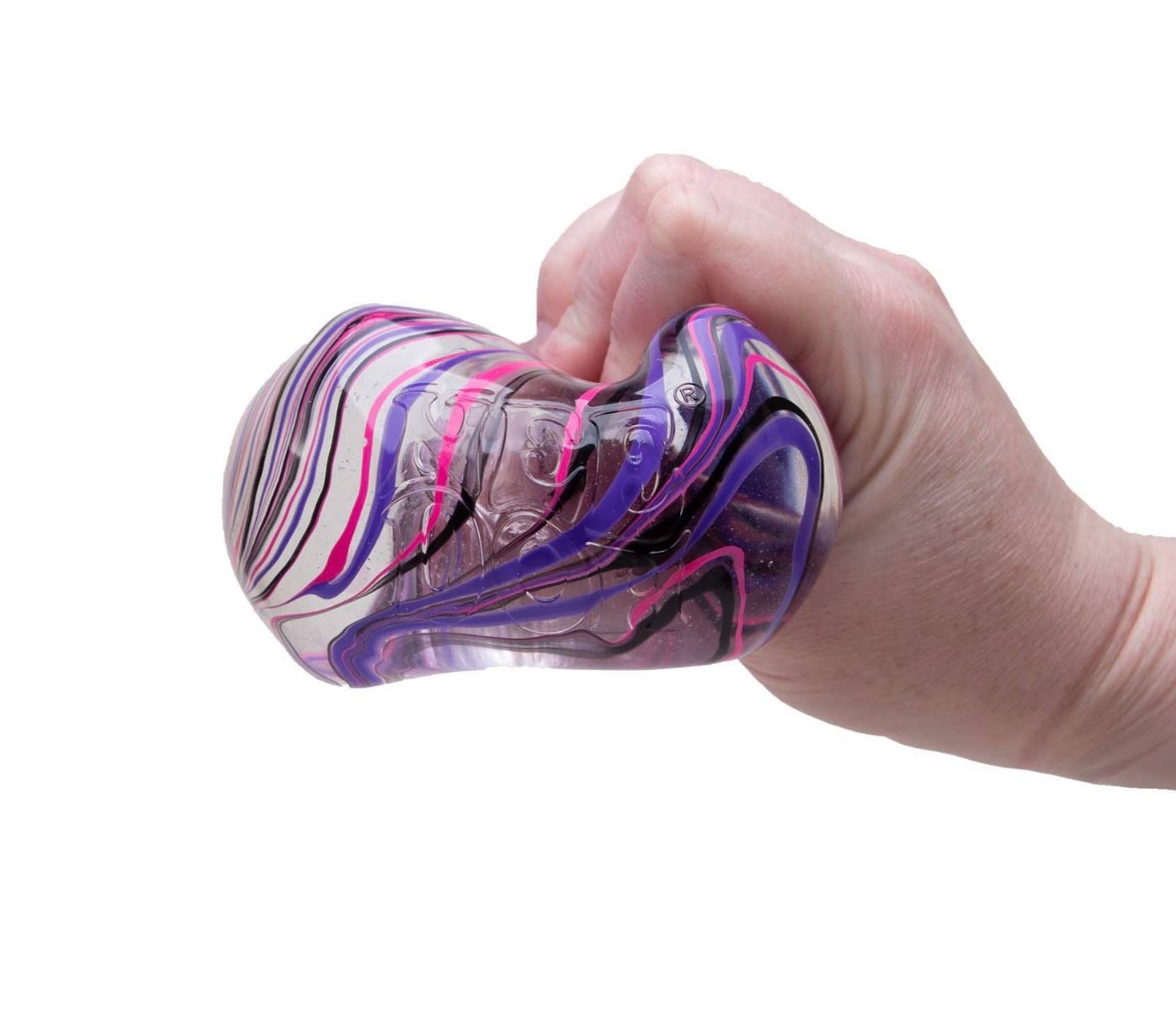 100% Authentic Schylling NeeDoh Nice Berg Swirl - Black/Pink/Purple 1pc8