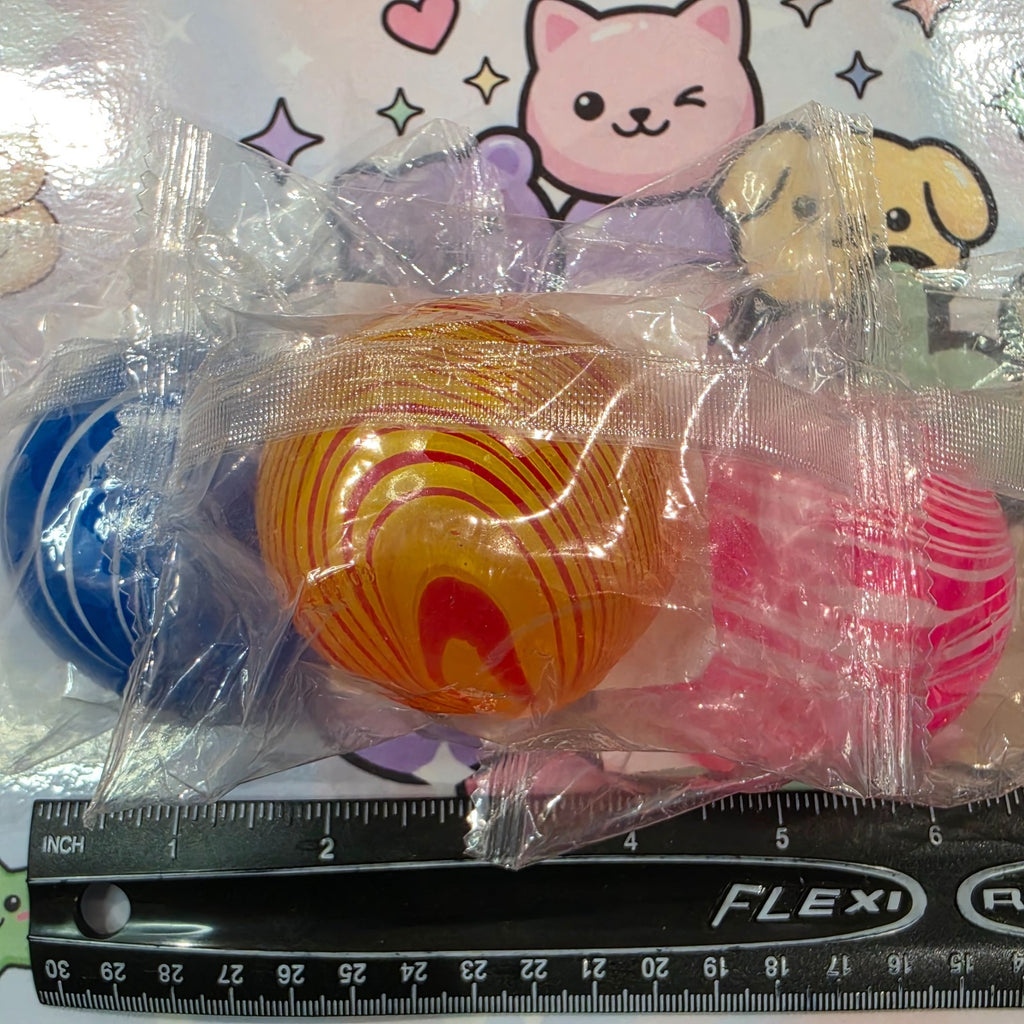 100% Authentic Playside Creations 3 Pack Marble Swirl Squishy Balls - Gel Filled13