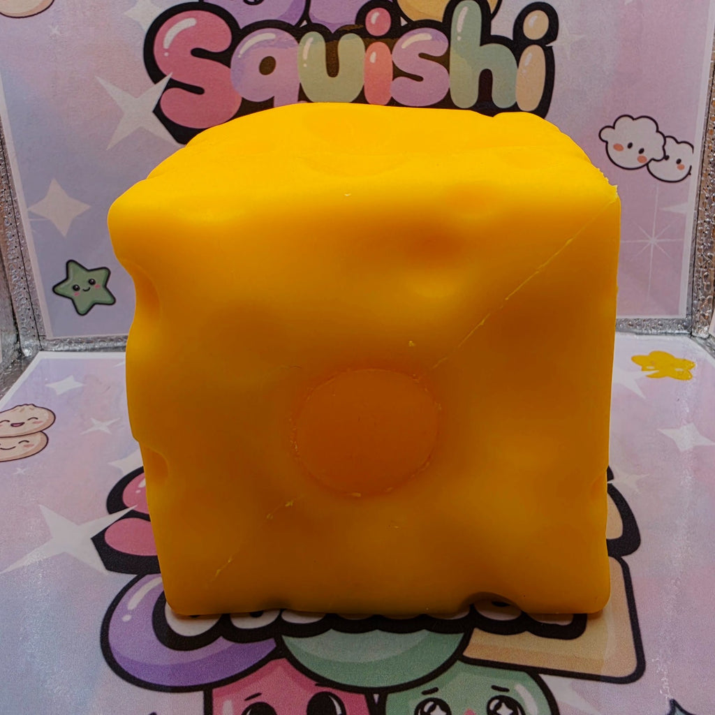 TIKTOK VIRAL  Squishi Obsessed LARGE SQUISHY CHEESE BLOCK TOY *4 in* BRAND NEW3