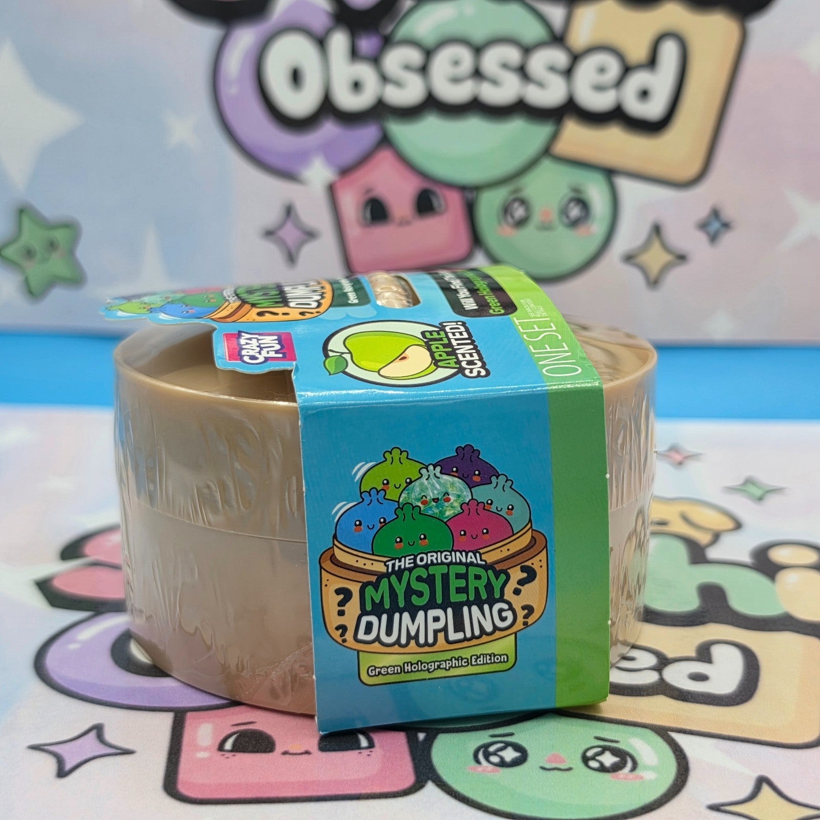  RMS Crazy Fun Mystery Dumpling Squishy Apple Scented Green Holographic Special1